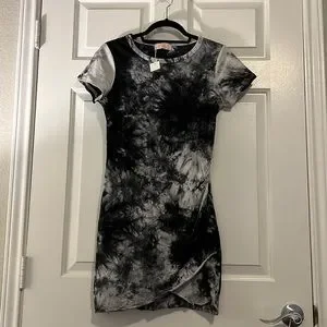 Cdm Dresses | C+D+M Tie-Dye Dress | Color: Black/Gray | Size: S | Mohaco's Closet